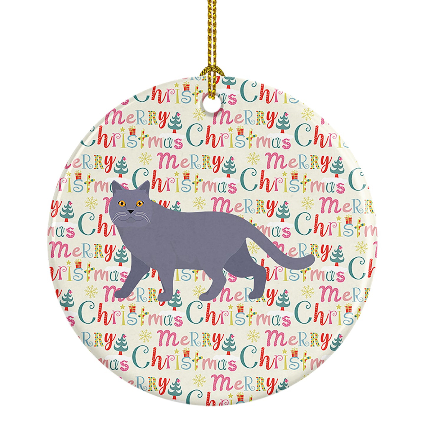 Buy this British Shorthair #1 Cat Christmas Ceramic Ornament