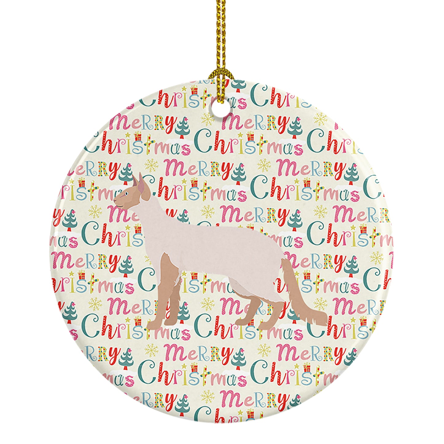 Buy this Colorpoint Longhair #2 Cat Christmas Ceramic Ornament