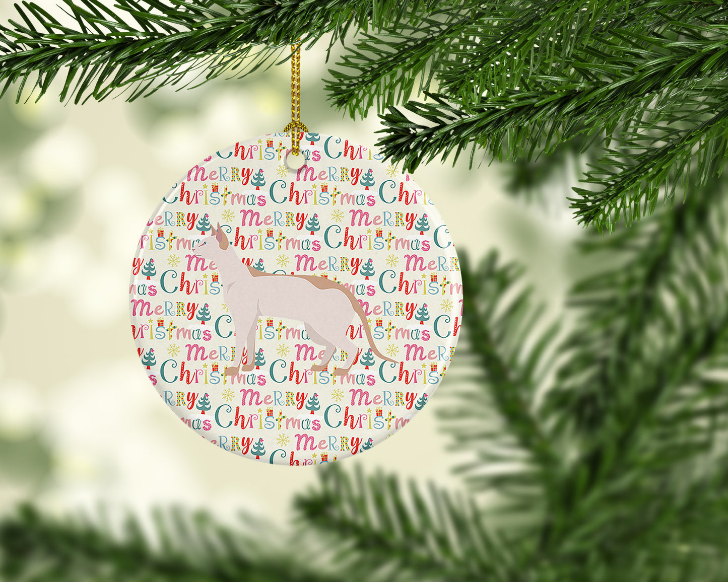Colorpoint Shorthair #3 Cat Christmas Ceramic Ornament