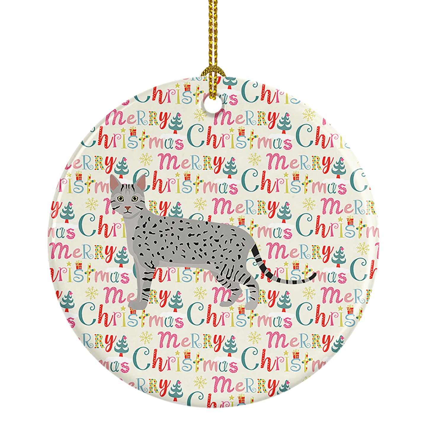 Buy this Egyptian Mau Cat Christmas Ceramic Ornament