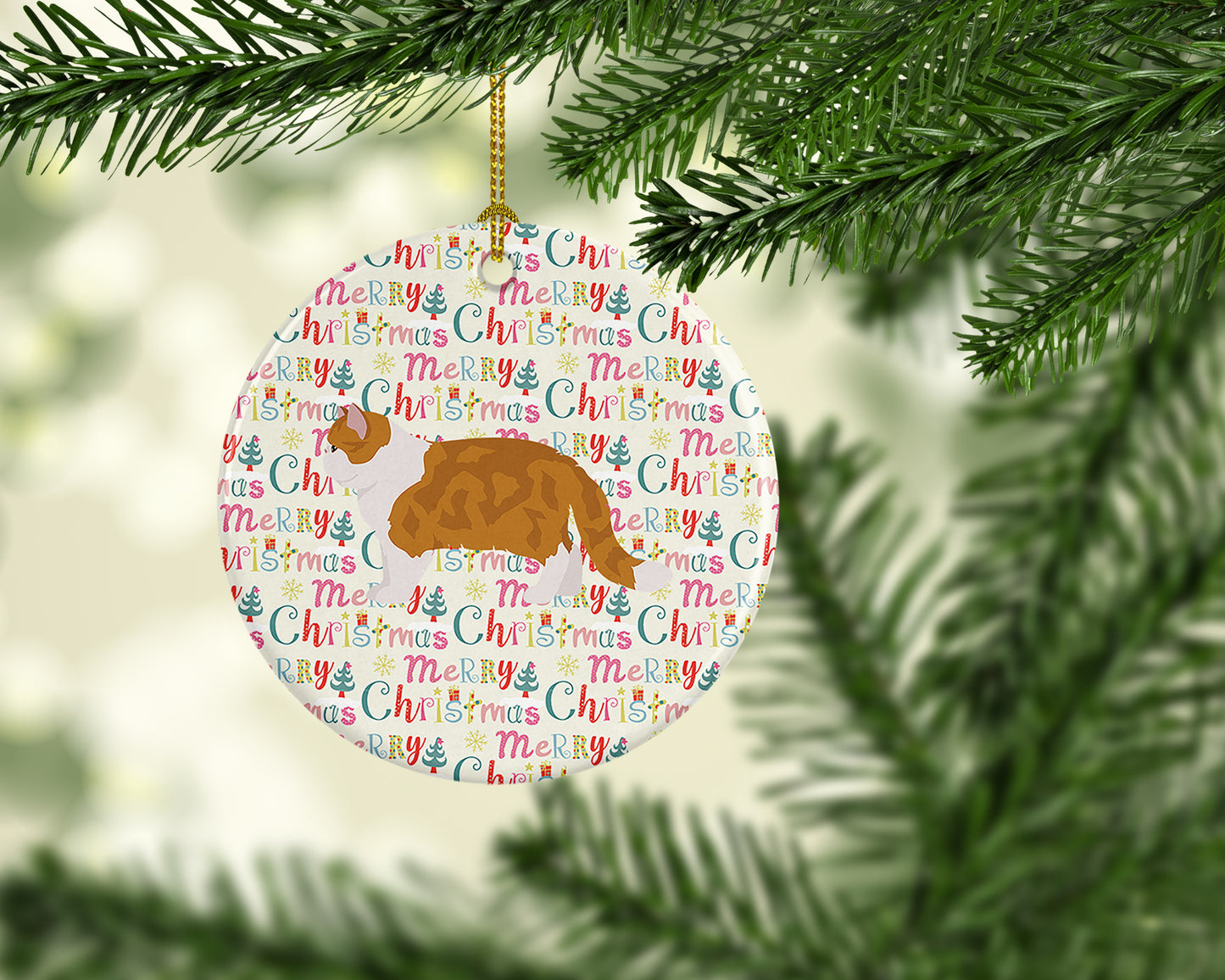 Exotic Shorthair #1 Cat Christmas Ceramic Ornament