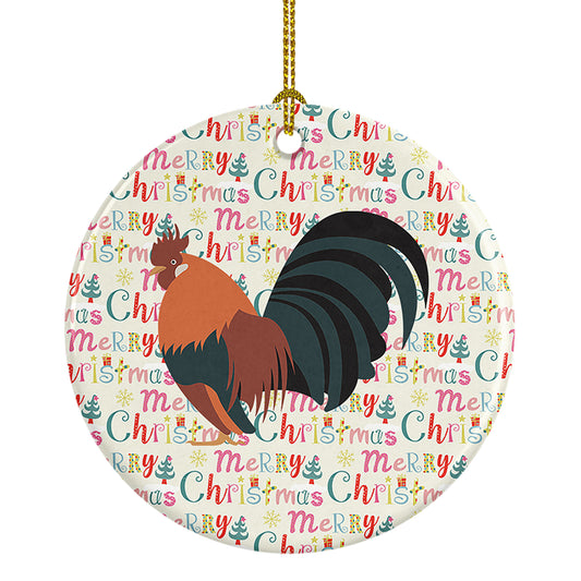 Buy this Dutch Bantam Chicken Christmas Ceramic Ornament