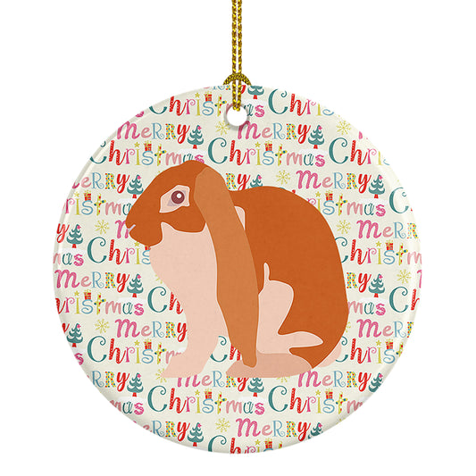 Buy this English Lop Rabbit Christmas Ceramic Ornament