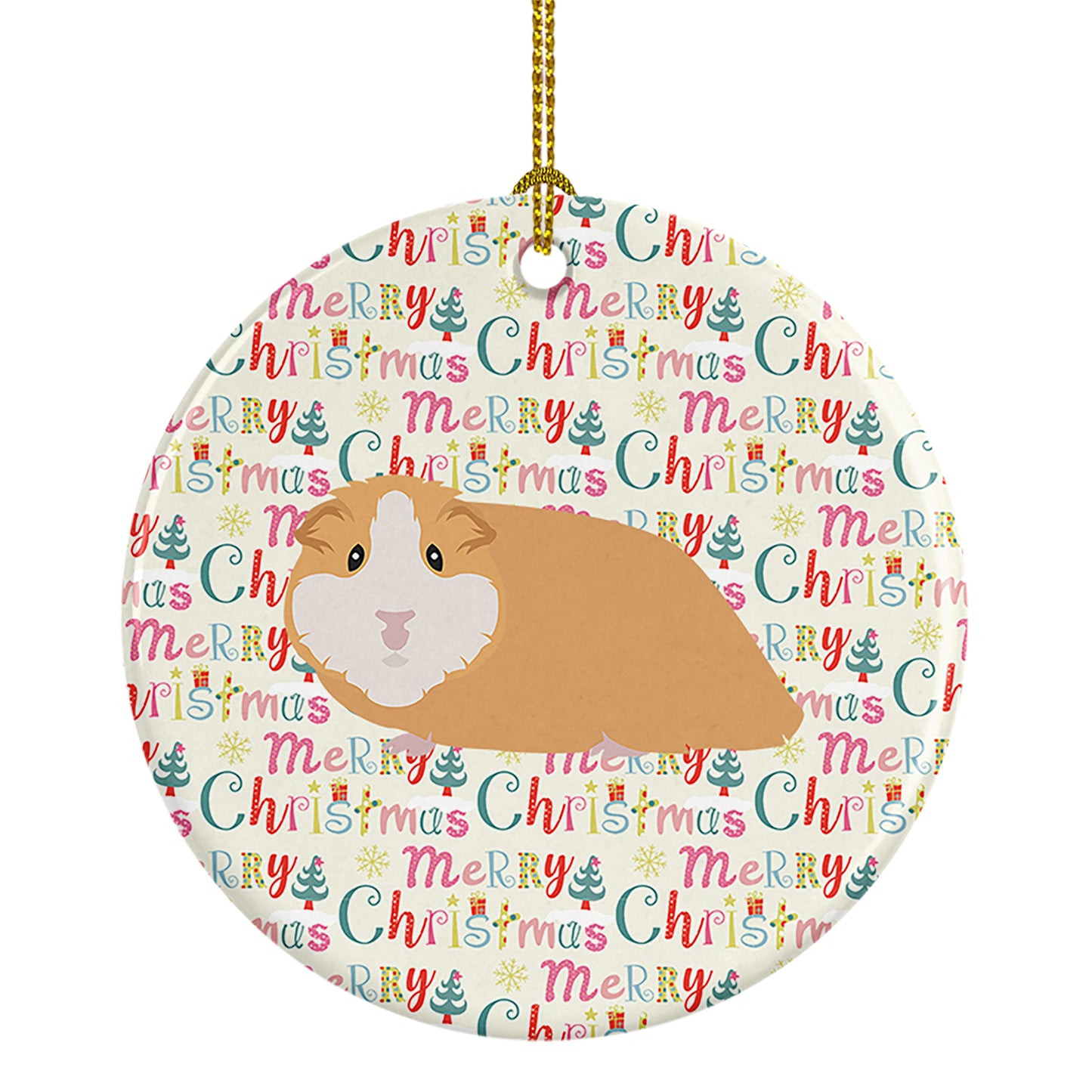 Buy this American Guinea Pig Christmas Ceramic Ornament