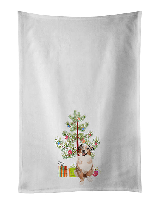 Buy this Australian Shepherd Red Merle Tricolor #2 Christmas Kitchen Towel Set of 2