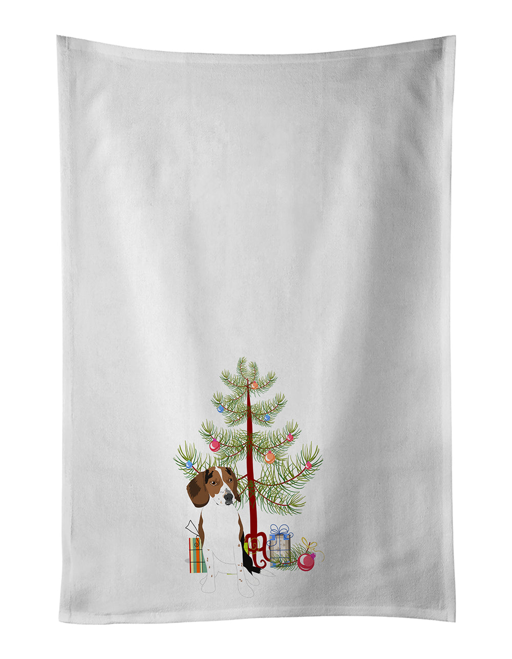 Buy this Beagle Tricolor Red Ticked #2 Christmas Kitchen Towel Set of 2