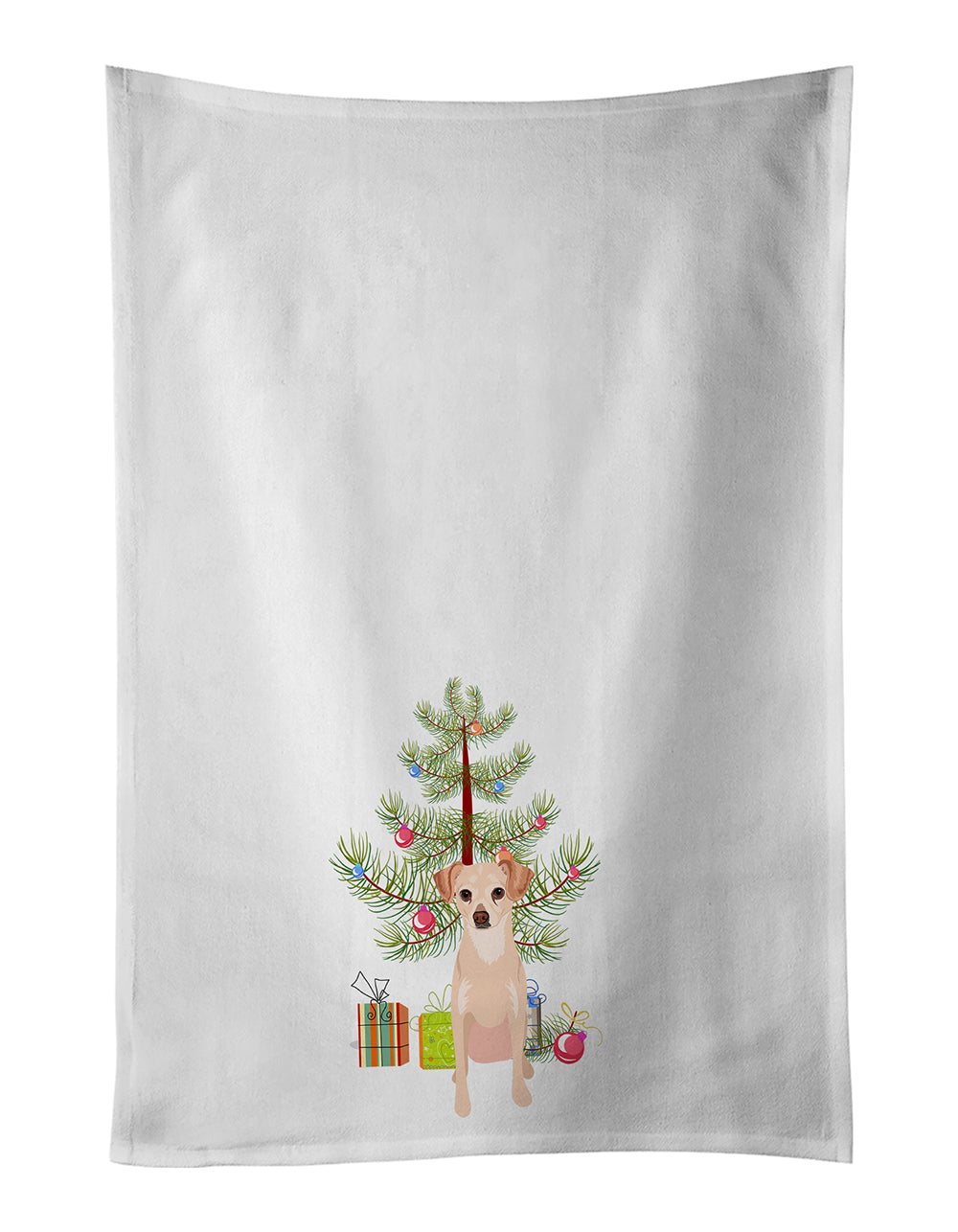 Buy this Chihuahua Cream Christmas Kitchen Towel Set of 2