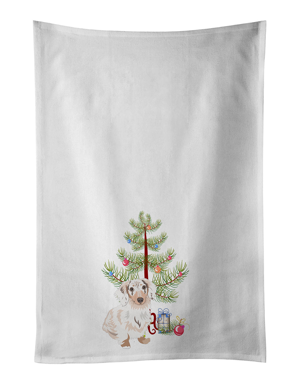 Buy this Dachshund Dapple #2 Christmas Kitchen Towel Set of 2