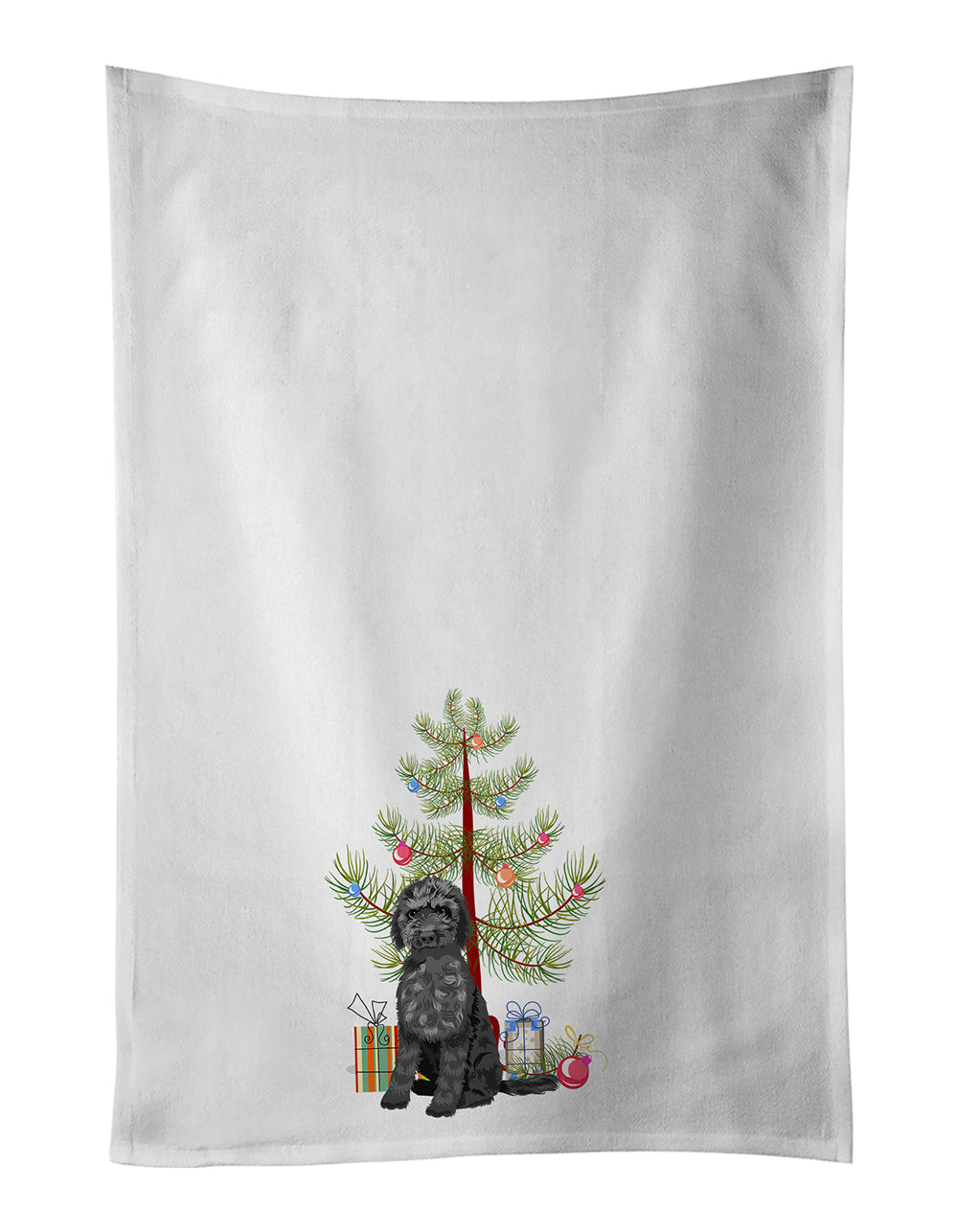 Buy this Doodle Black #2 Christmas Kitchen Towel Set of 2