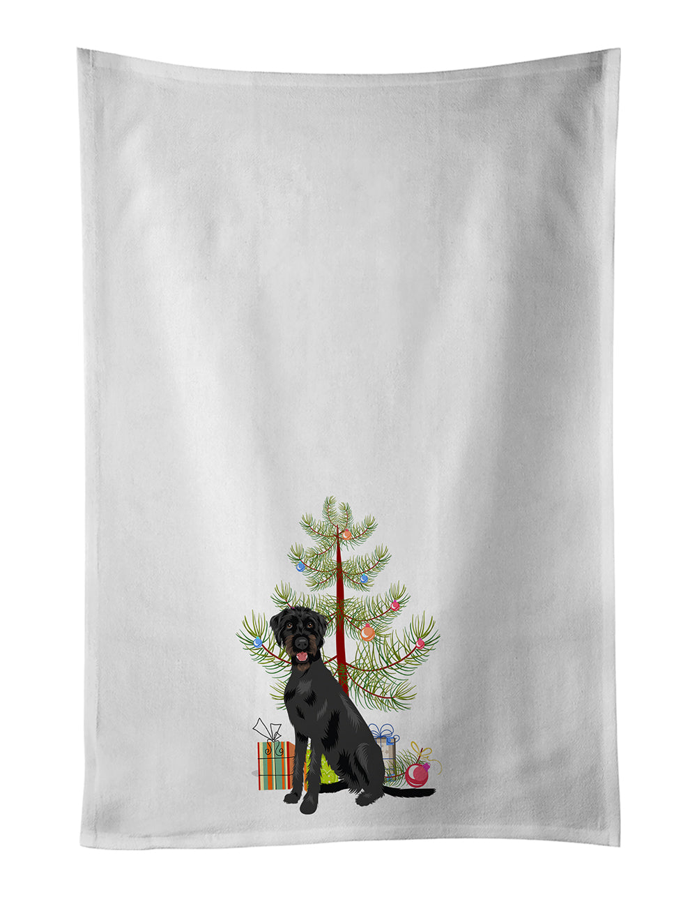 Buy this Doodle Black and Tan Christmas Kitchen Towel Set of 2