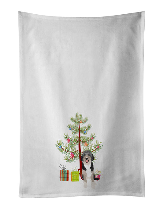 Buy this Doodle Black Tricolor #1 Christmas Kitchen Towel Set of 2