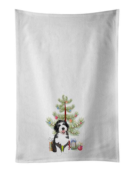Buy this Doodle Silver and White #1 Christmas Kitchen Towel Set of 2