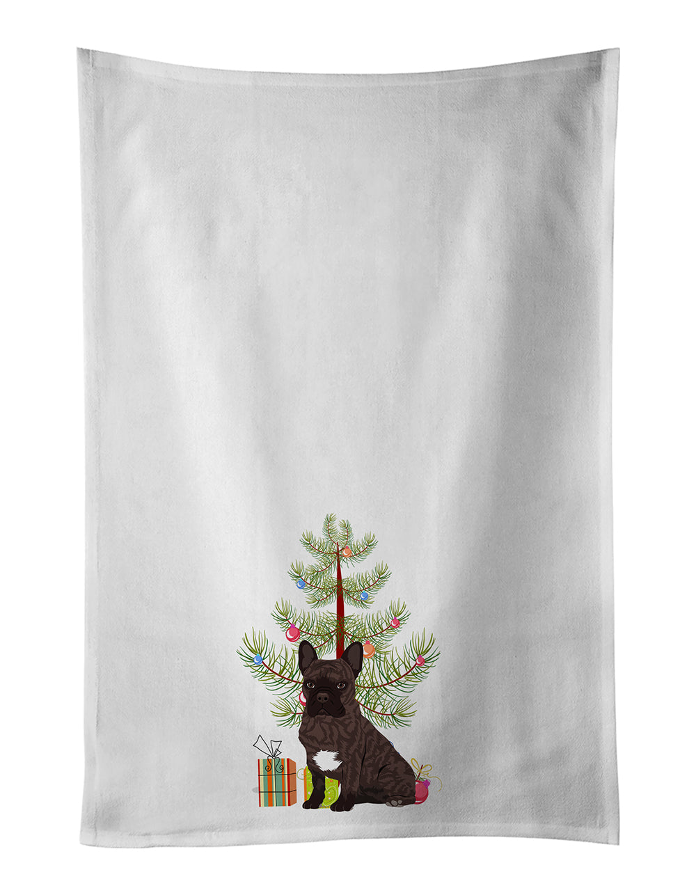 Buy this French Bulldog Brindle #1 Christmas Kitchen Towel Set of 2