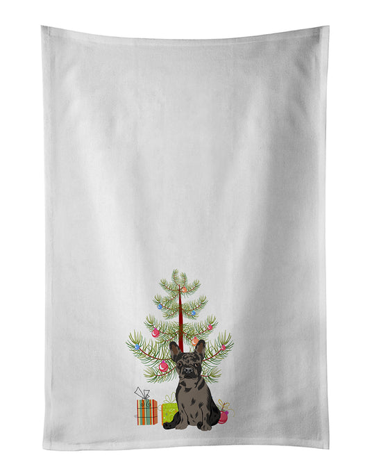 Buy this French Bulldog Chocolate Christmas Kitchen Towel Set of 2