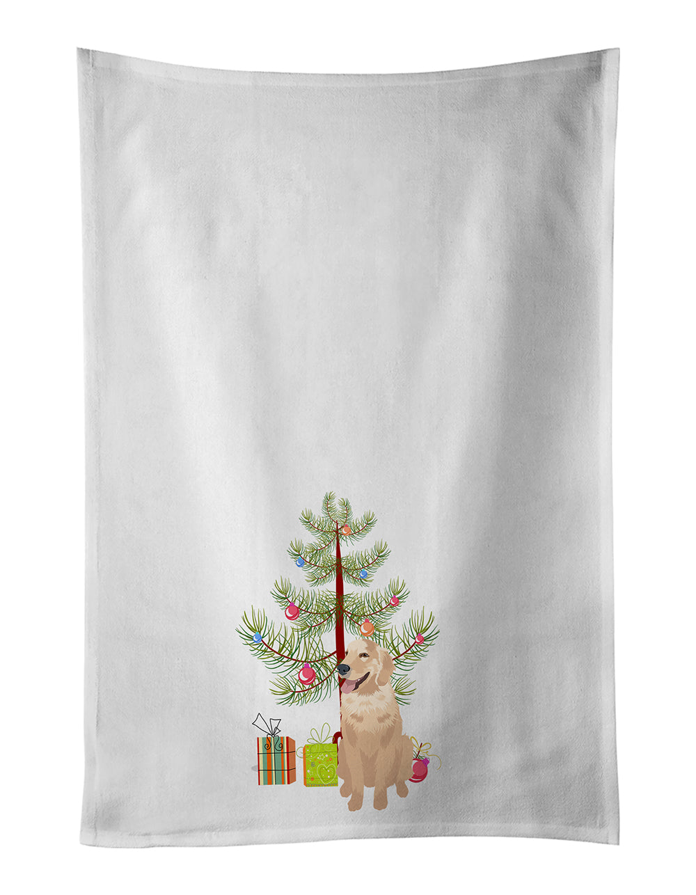 Buy this Golden Retriever Fawn #1 Christmas Kitchen Towel Set of 2
