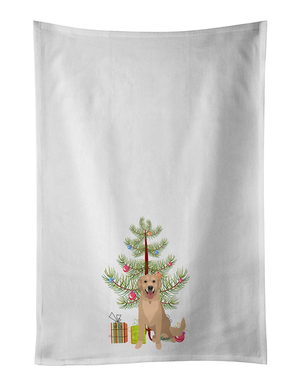 Buy this Golden Retriever Fawn #3 Christmas Kitchen Towel Set of 2