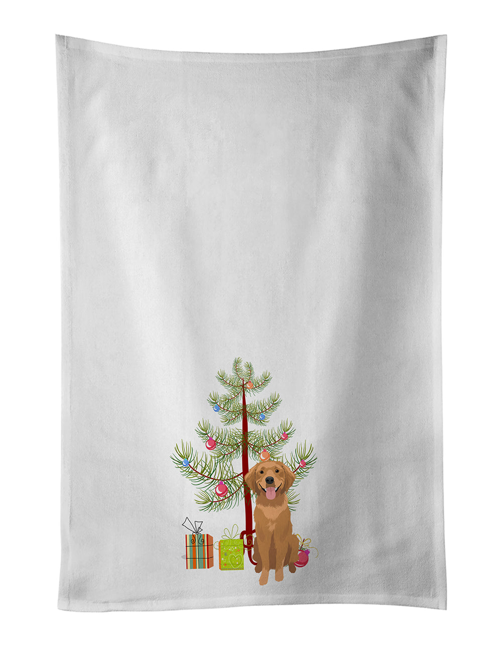Buy this Golden Retriever Red #2 Christmas Kitchen Towel Set of 2