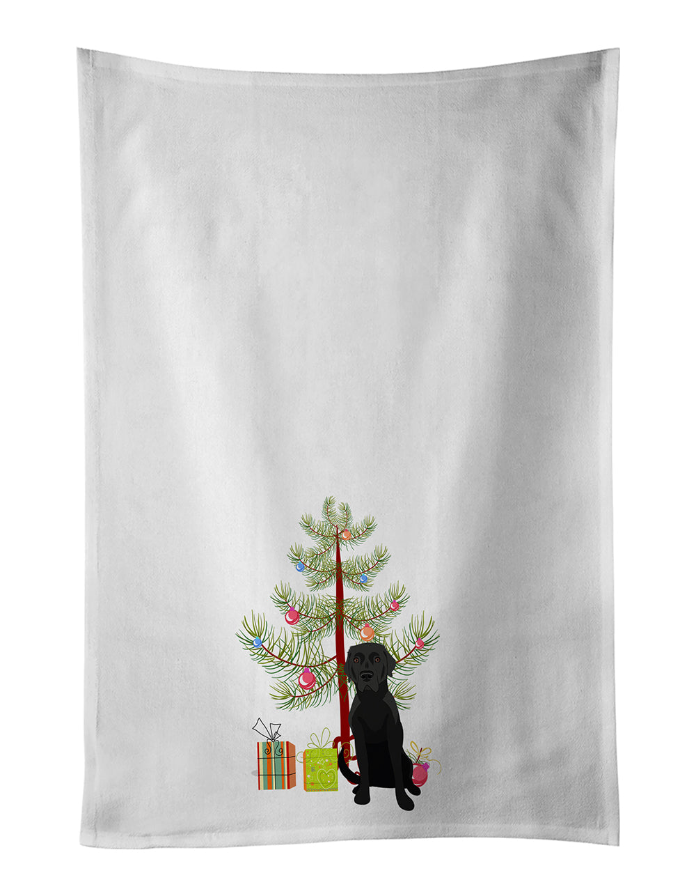 Buy this Labrador Retriever Black #2 Christmas Kitchen Towel Set of 2