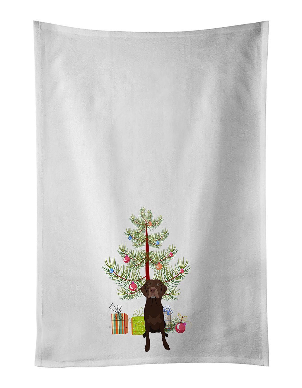 Buy this Labrador Retriever Chocolate #2 Christmas Kitchen Towel Set of 2