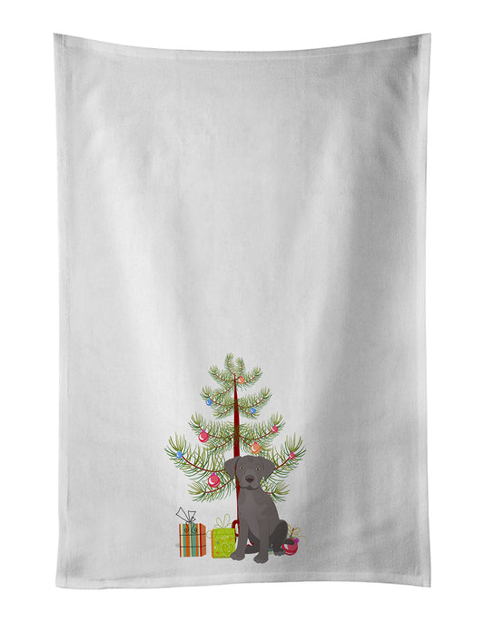 Buy this Labrador Retriever Gray Puppy Christmas Kitchen Towel Set of 2