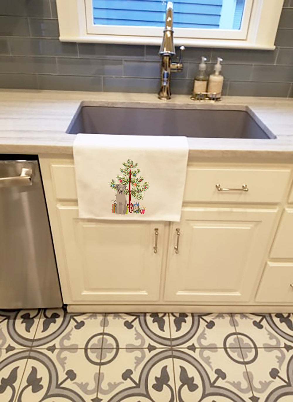 Labrador Retriever Gray Christmas Kitchen Towel Set of 2