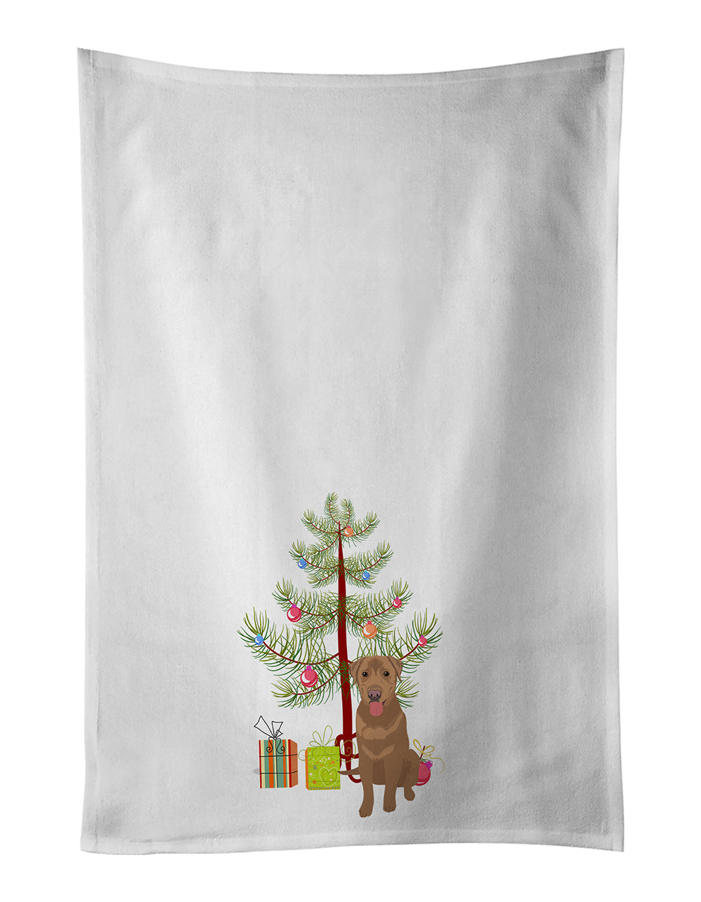 Buy this Labrador Retriever Red Christmas Kitchen Towel Set of 2