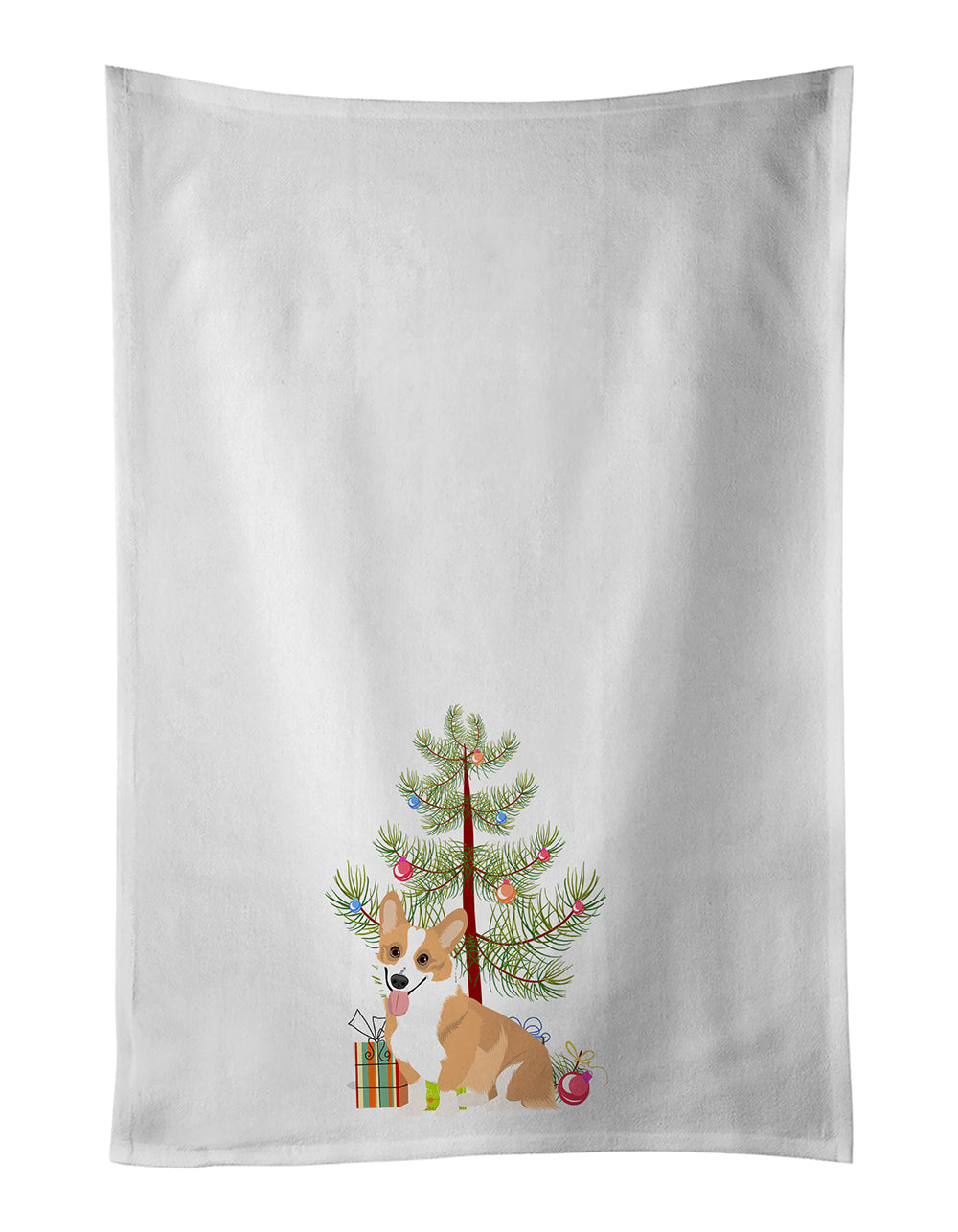 Buy this Pembroke Corgi Red and White Christmas Kitchen Towel Set of 2