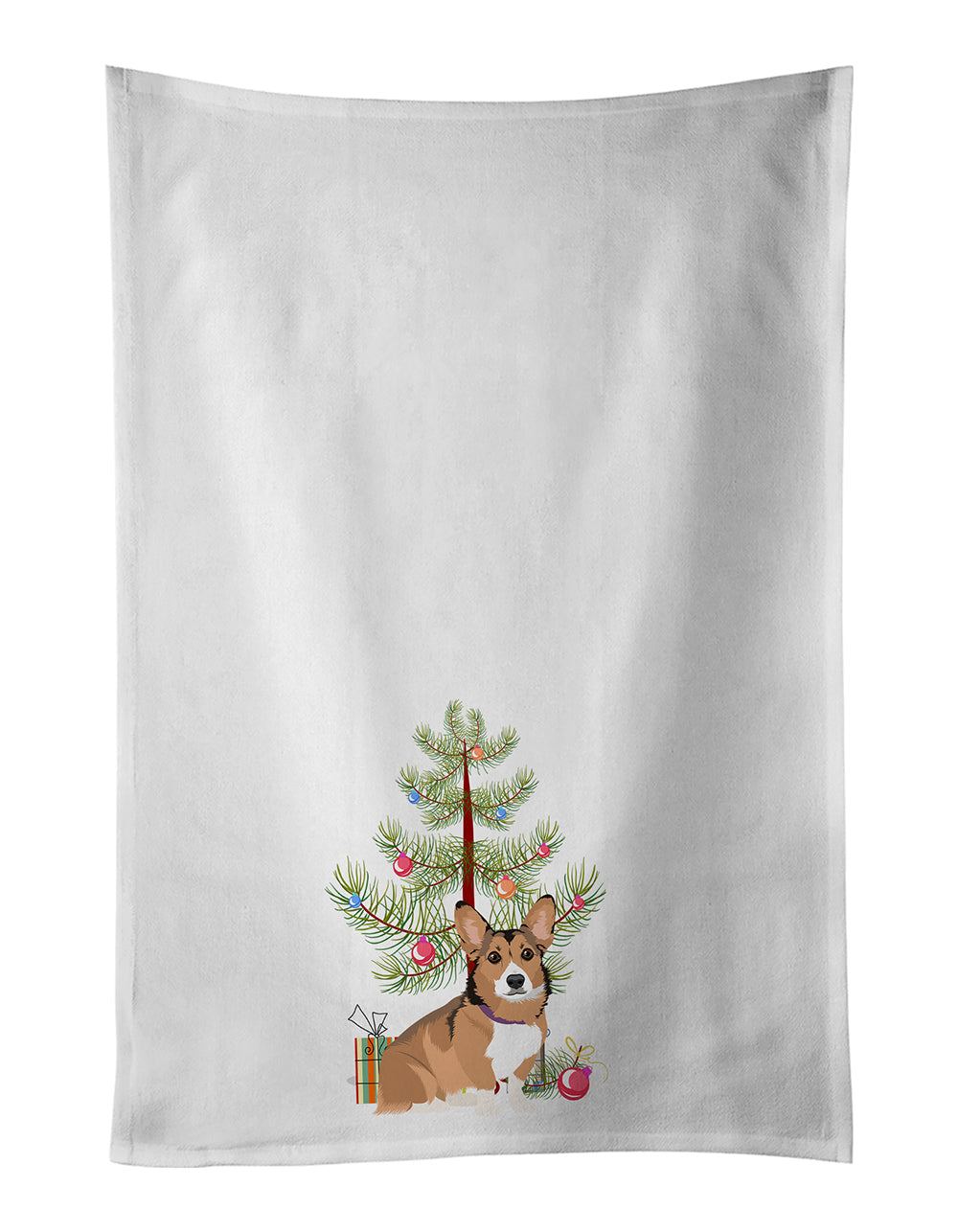 Buy this Pembroke Welsh Corgi Sable and White Christmas Kitchen Towel Set of 2