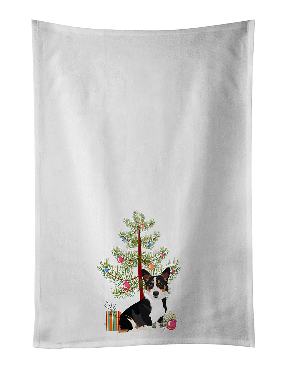 Buy this Pembroke Welsh Corgi Tricolor Black-Headed #1 Christmas Kitchen Towel Set of 2