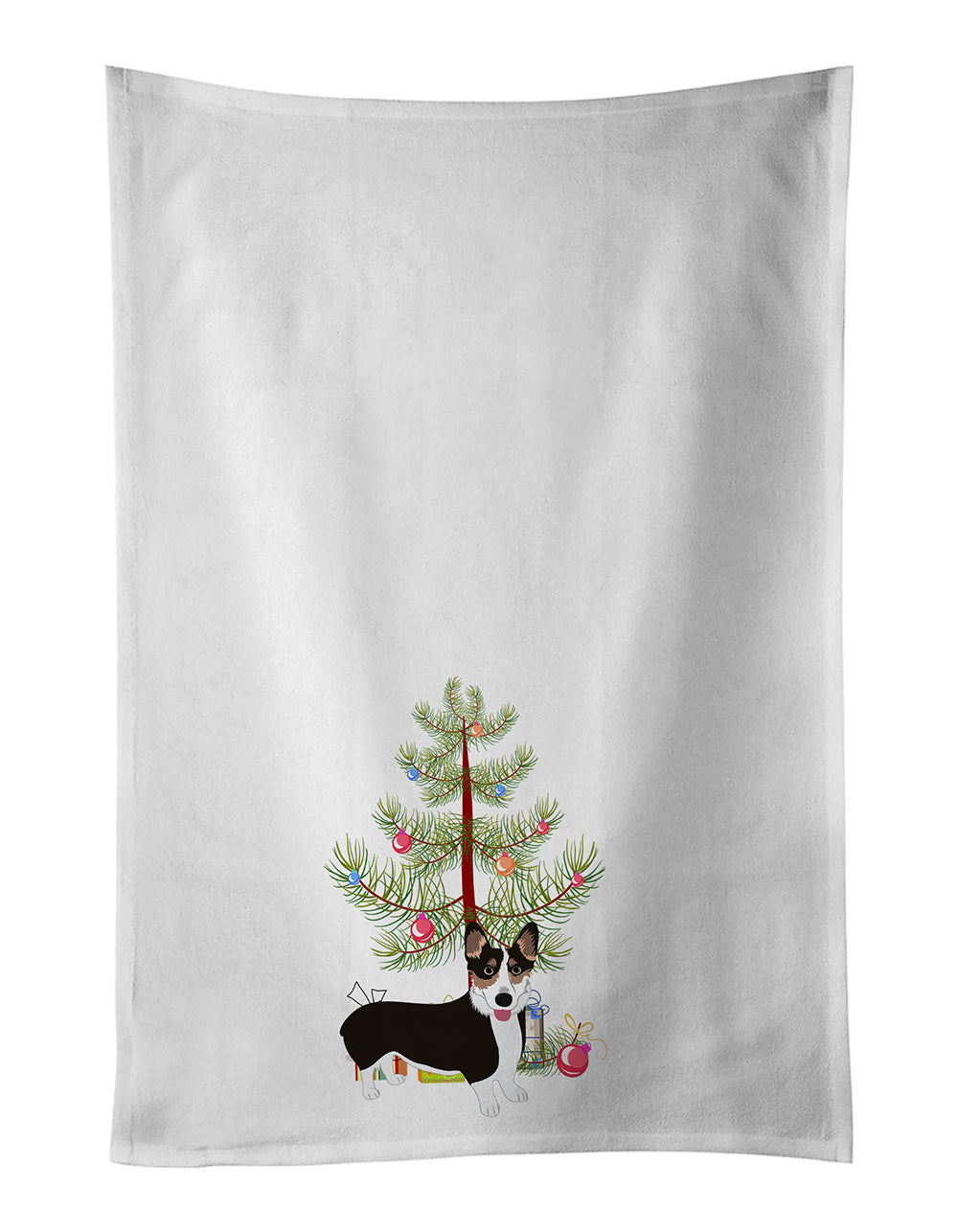 Buy this Pembroke Welsh Corgi Tricolor Black-Headed #2 Christmas Kitchen Towel Set of 2