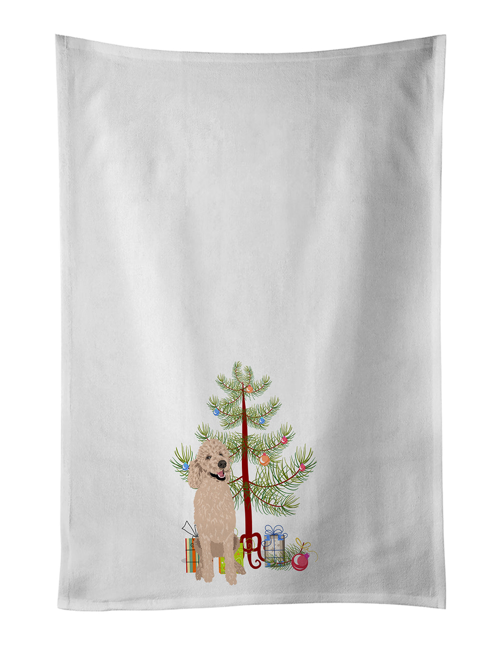 Buy this Poodle Standard Cafe Au Lait Christmas Kitchen Towel Set of 2