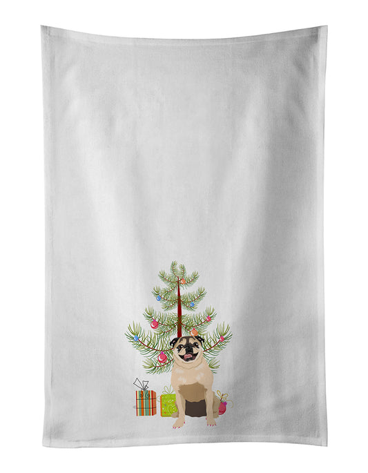 Buy this Pug Fawn #5 Christmas Kitchen Towel Set of 2