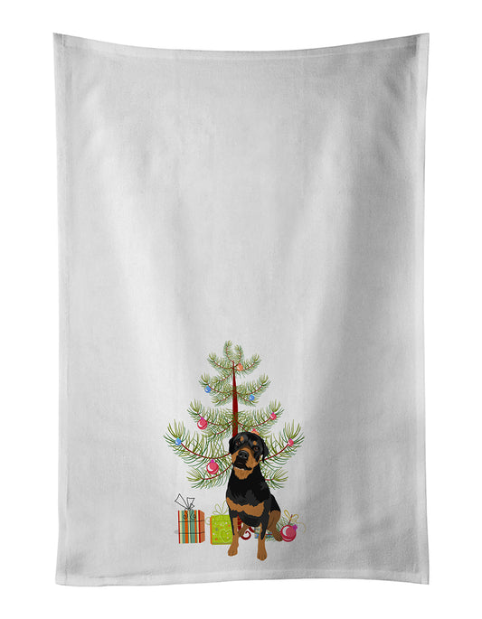 Buy this Rottweiler Black and Rust Christmas Kitchen Towel Set of 2