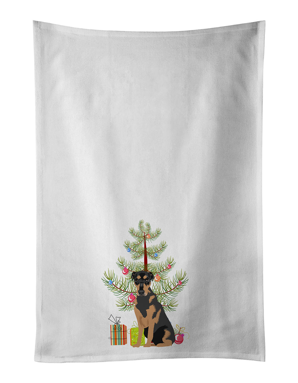 Buy this Rottweiler Black and Tan #2 Christmas Kitchen Towel Set of 2