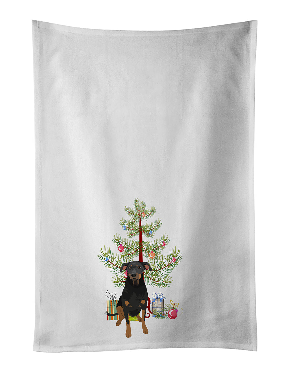 Buy this Rottweiler Black and Tan #5 Christmas Kitchen Towel Set of 2