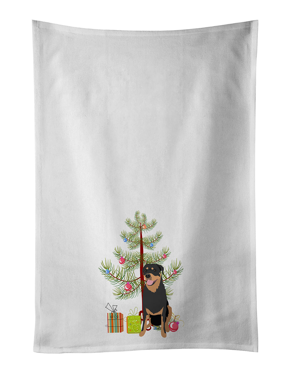 Buy this Rottweiler Black and Tan #7 Christmas Kitchen Towel Set of 2