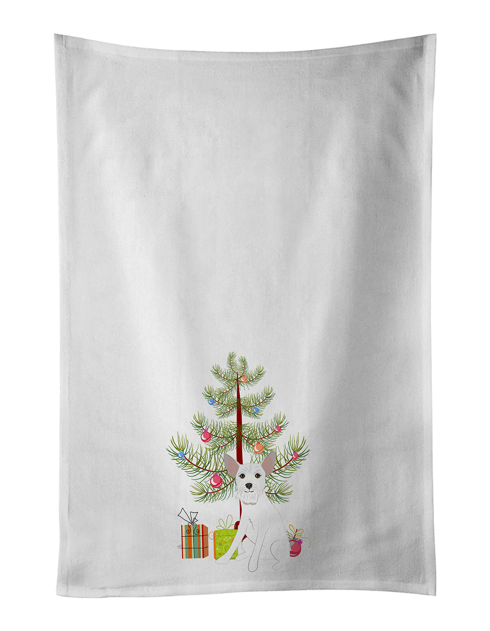 Buy this Schnauzer White #2 Christmas Kitchen Towel Set of 2