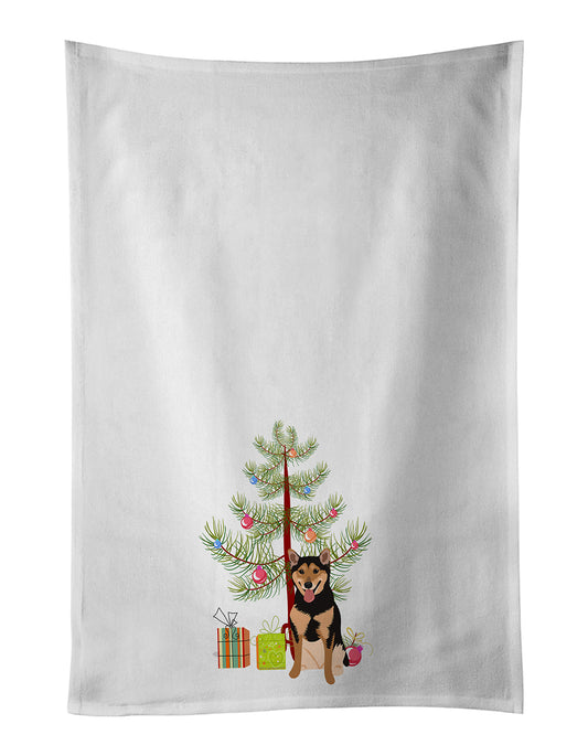 Buy this Shiba Inu Black and Tan Christmas Kitchen Towel Set of 2