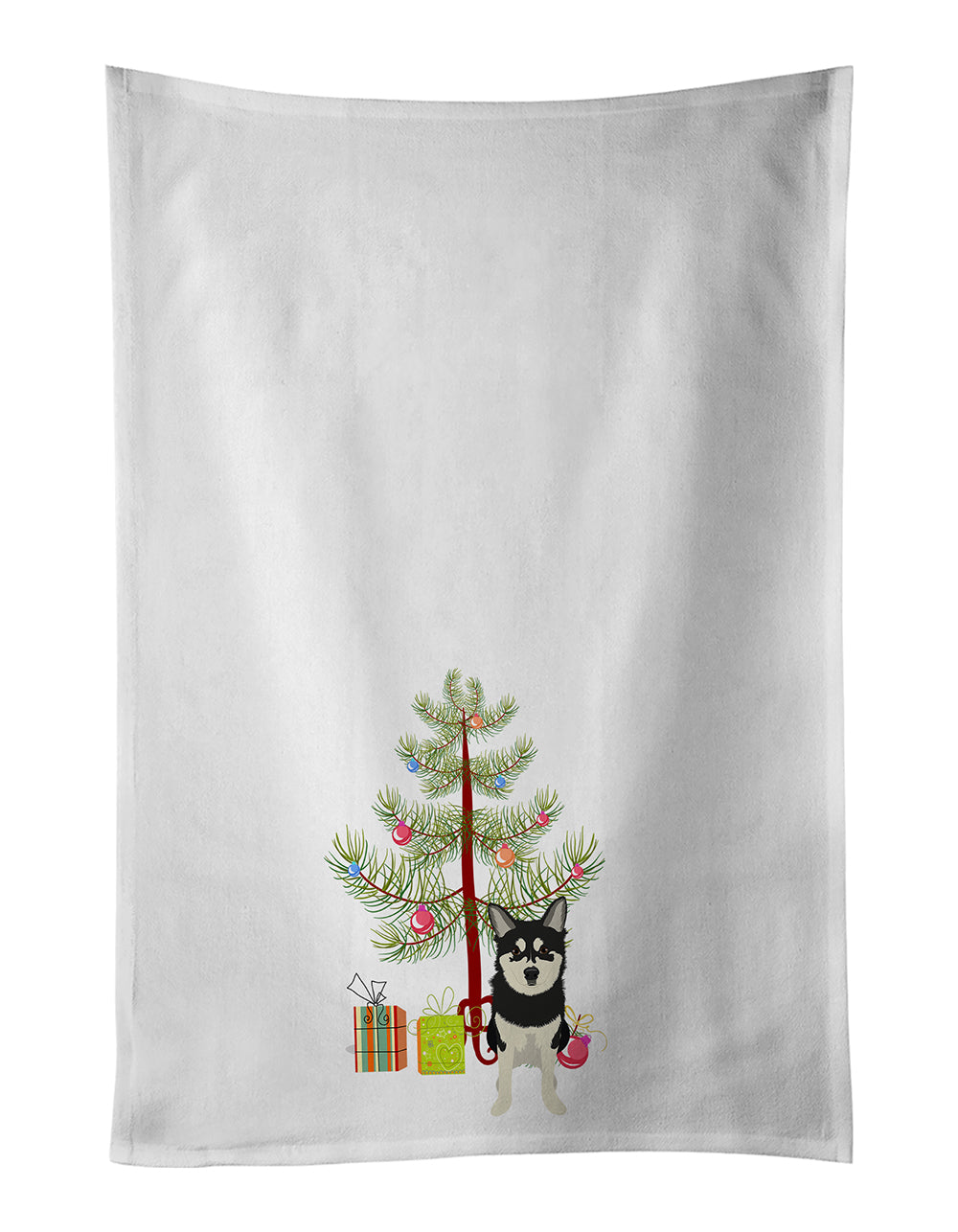 Buy this Shiba Inu Husky Mix Christmas Kitchen Towel Set of 2