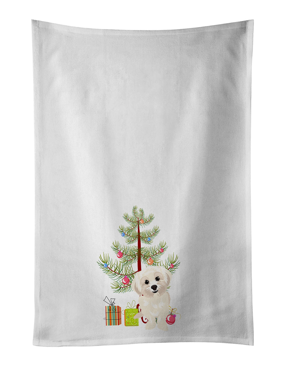 Buy this Shih-Tzu Gold #4 Christmas Kitchen Towel Set of 2