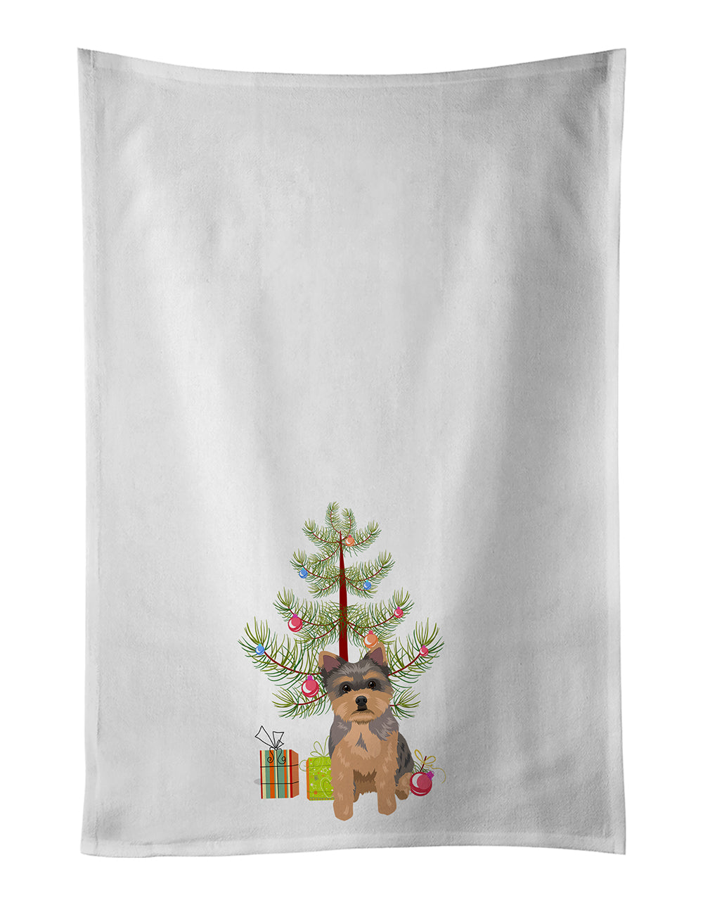 Buy this Yorkie Chocolate Puppy Christmas Kitchen Towel Set of 2