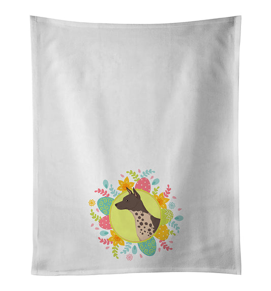 Buy this American Hairless Terrier Easter Kitchen Towel Set of 2