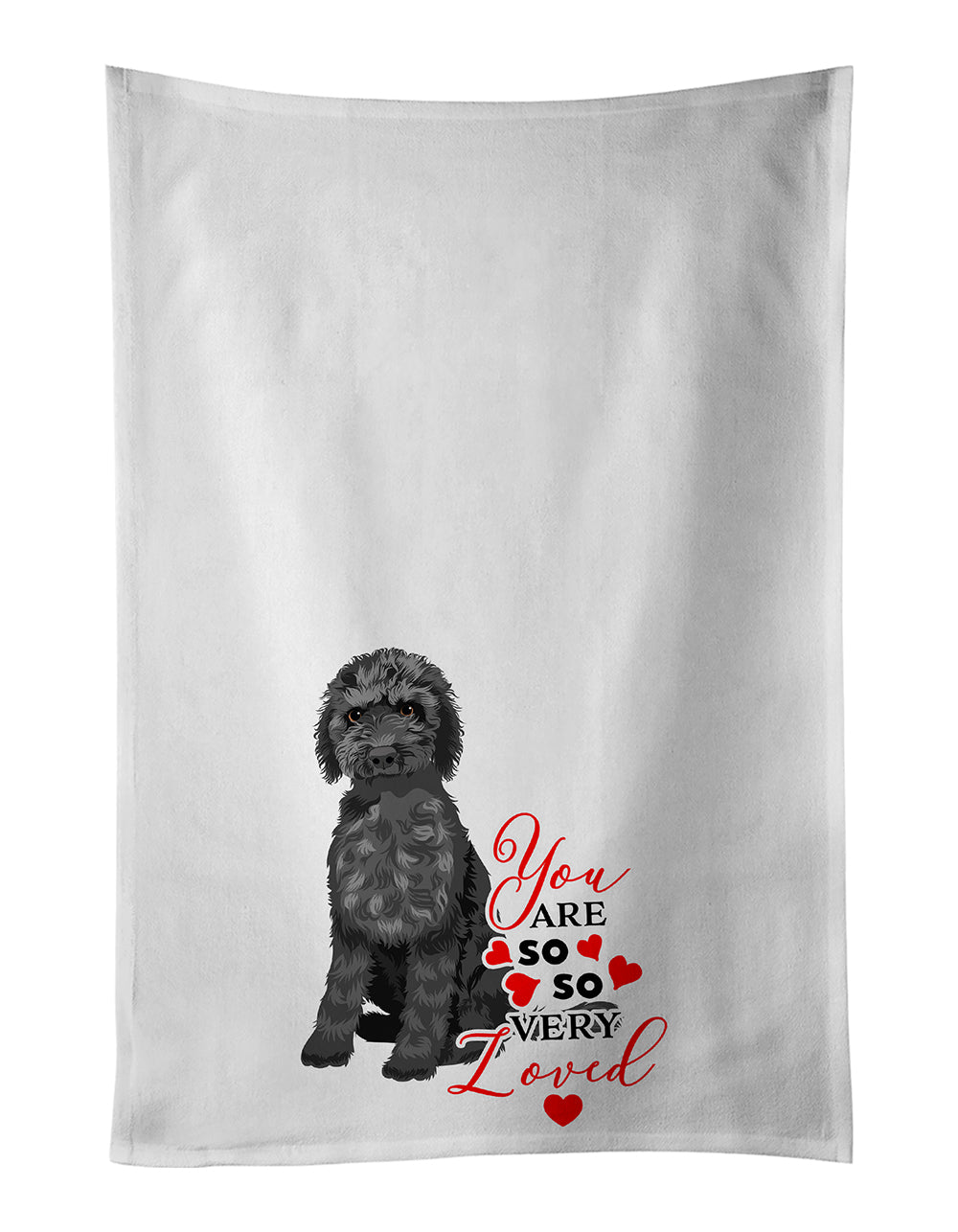 Buy this Doodle Black #2 so Loved Kitchen Towel Set of 2