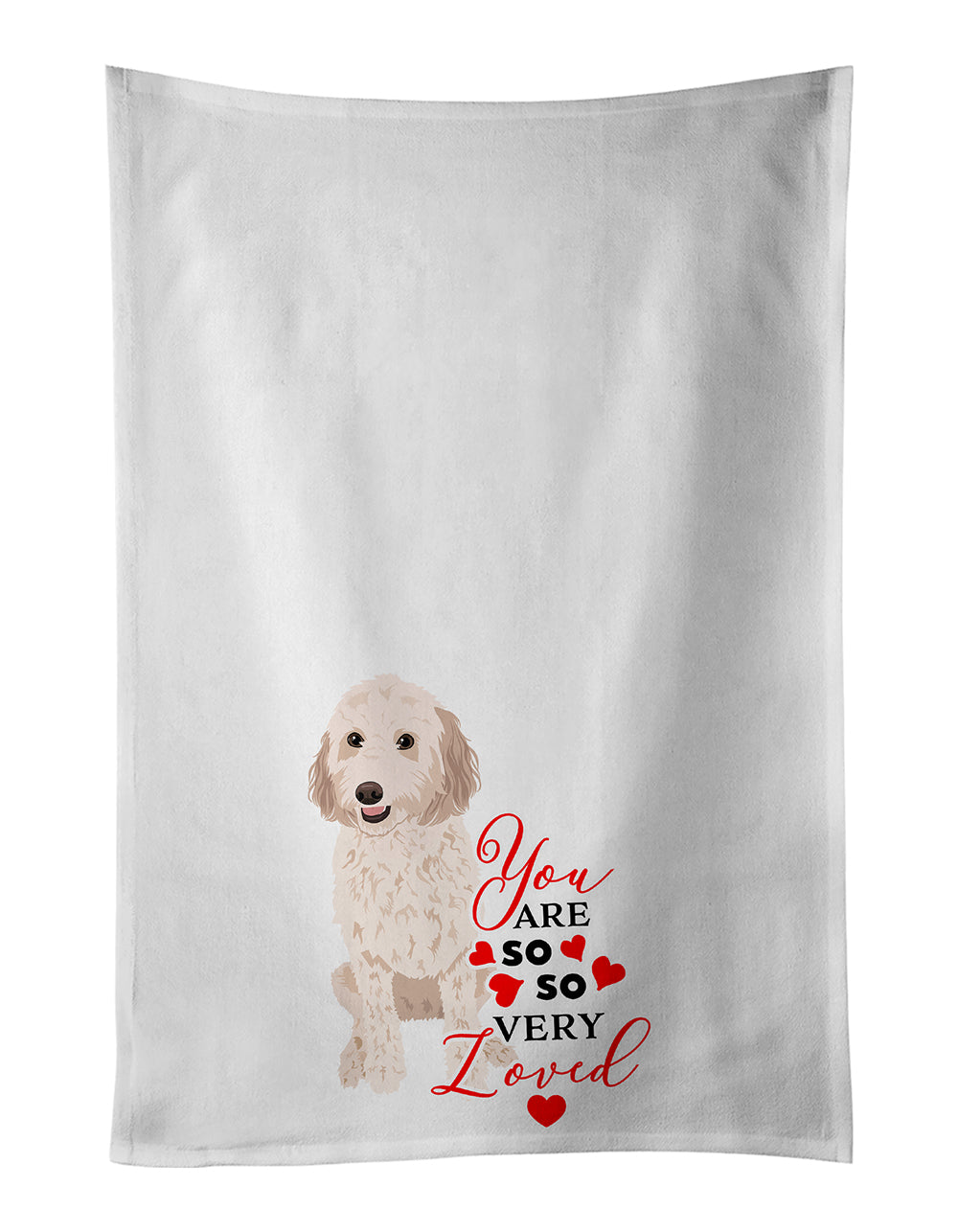 Buy this Doodle Cream #1 so Loved Kitchen Towel Set of 2
