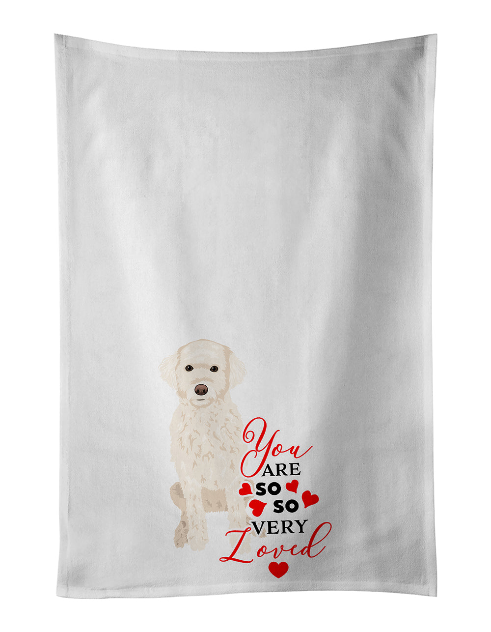 Buy this Doodle Cream #2 so Loved Kitchen Towel Set of 2