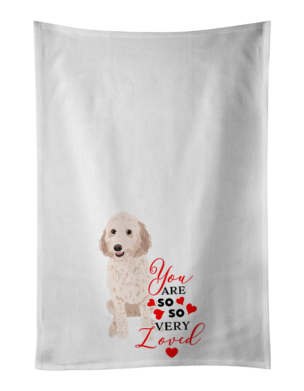 Buy this Doodle Cream #3 so Loved Kitchen Towel Set of 2