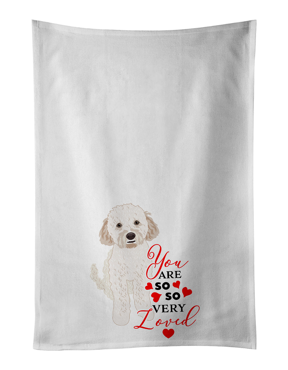 Buy this Doodle Cream #4 so Loved Kitchen Towel Set of 2