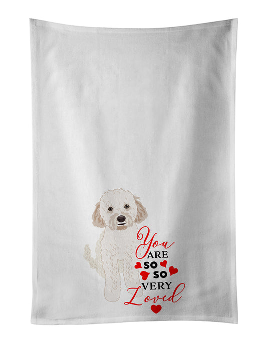 Buy this Doodle Cream #4 so Loved Kitchen Towel Set of 2