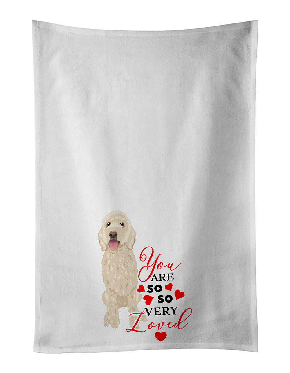 Buy this Doodle Cream #5 so Loved Kitchen Towel Set of 2