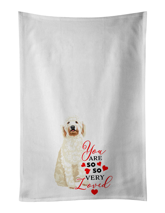 Buy this Doodle Cream #6 so Loved Kitchen Towel Set of 2